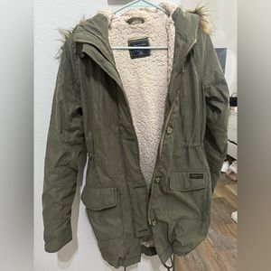 Women’s Abercrombie military green coat